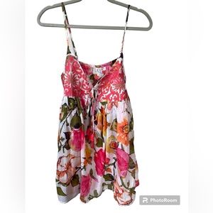 Debbie Katz Alexis mini spaghetti strap floral dress, Size large.